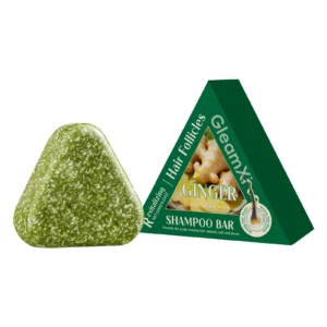 GleamXi Ginger Shampoo Bar 120g for nourishing scalp and leaving hair smooth, soft, and glossy